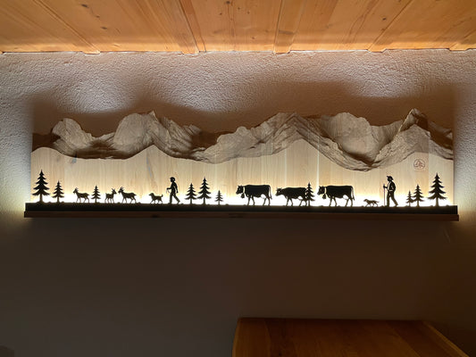 Wandbild Gantrischkette 180cm