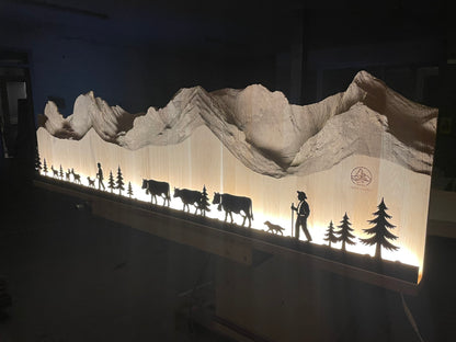 Wandbild Gantrischkette 180cm