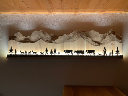 Wandbild Gantrischkette 180cm